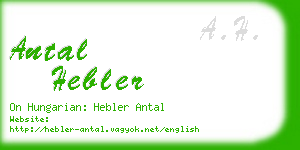 antal hebler business card